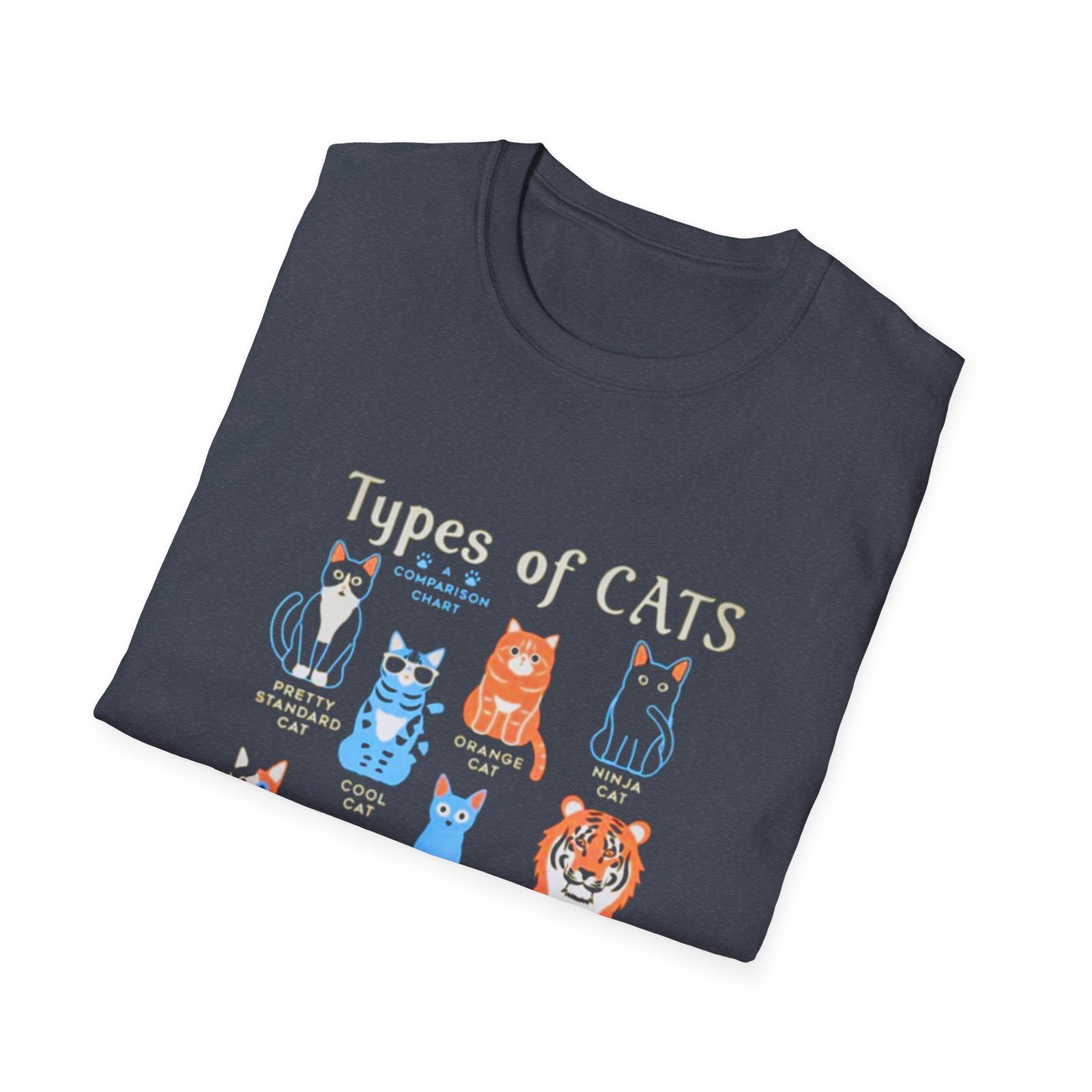 Types of Cats illustration T-Shirt | Cute cat breeds graphic tee - Image 24