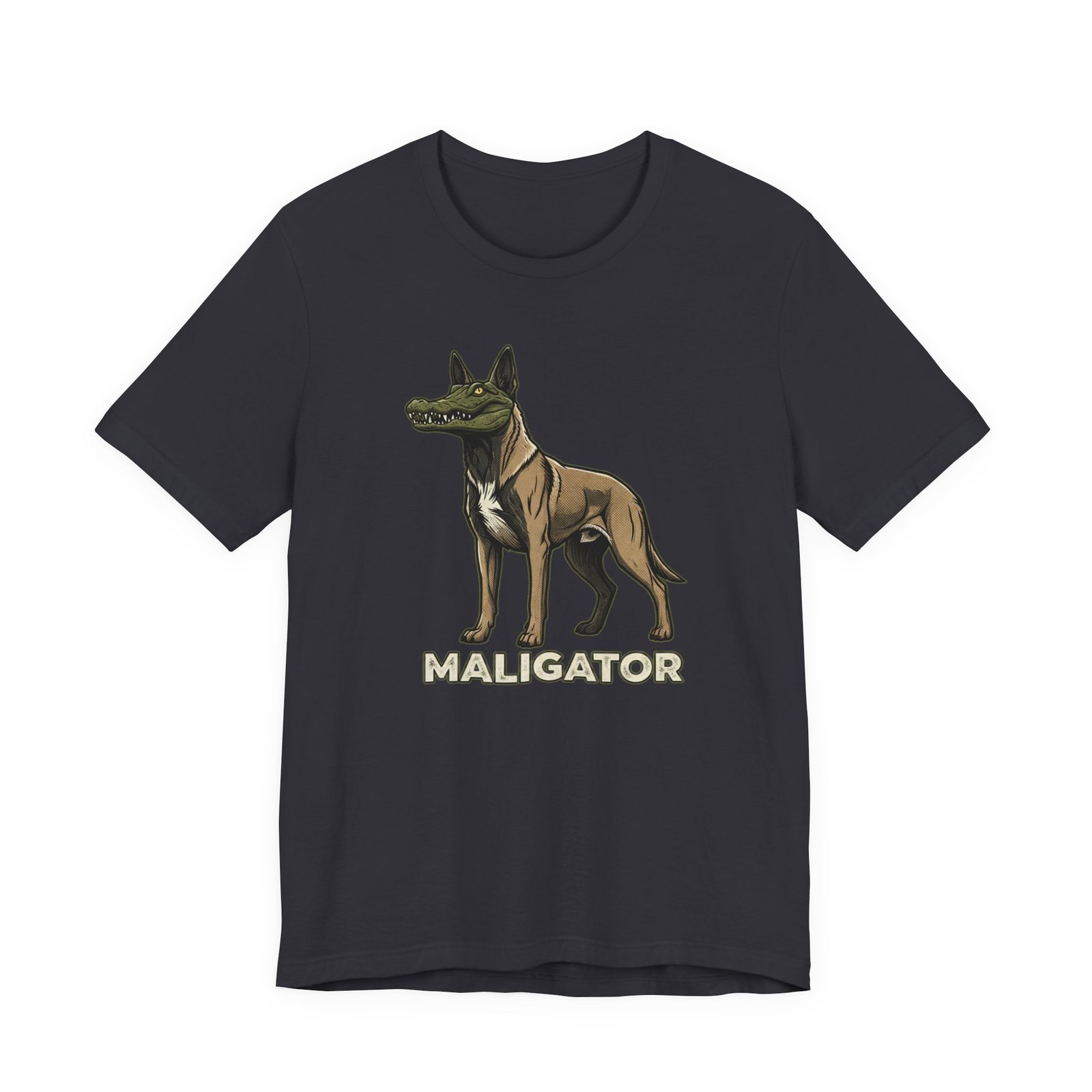 Maligator dog illustration Tee | Crocodile head canine mashup - Image 9