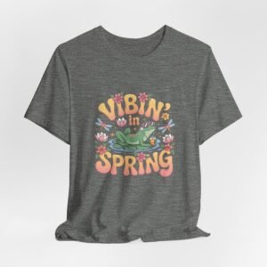 Spring Vibes Unisex Tee, Cottagecore Frog Shirt, Nature Lover T-Shirt, Botanical Garden Top, Greenery Apparel