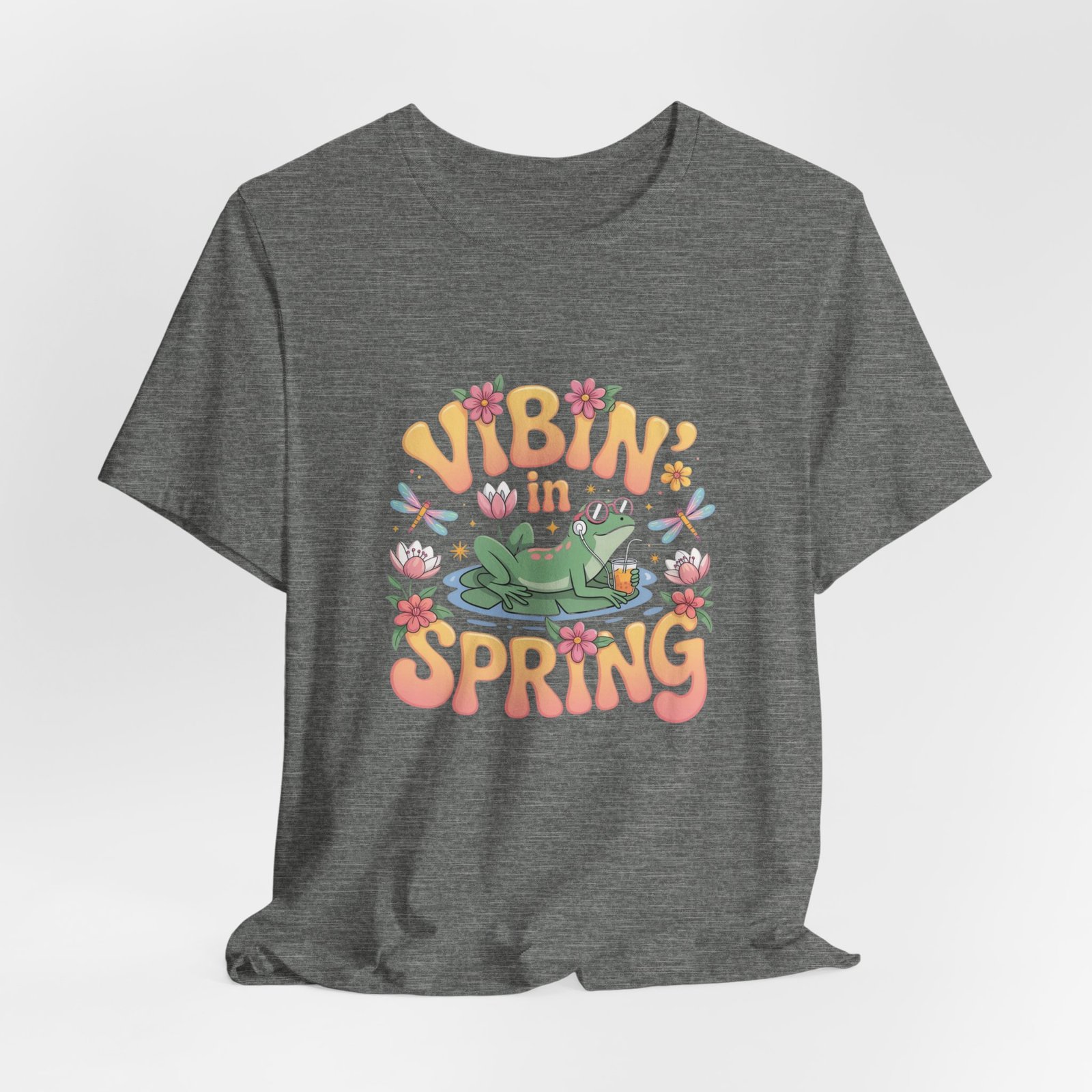 Spring Vibes Unisex Tee, Cottagecore Frog Shirt, Nature Lover T-Shirt, Botanical Garden Top, Greenery Apparel