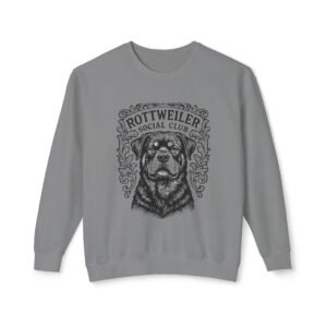 Rottweiler Social Club Rottweiler Sweatshirt | Dog Portrait Crewneck