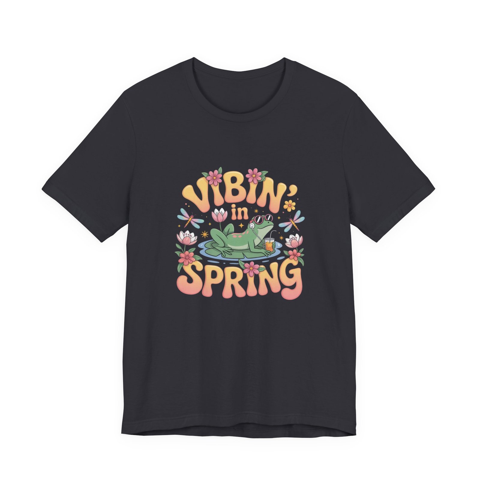 Spring Vibes Unisex Tee, Cottagecore Frog Shirt, Nature Lover T-Shirt, Botanical Garden Top, Greenery Apparel - Image 9