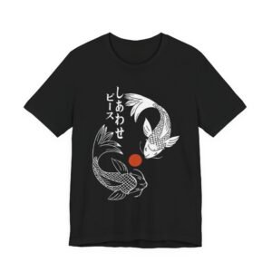 Japanese Koi Fish Short Sleeve Tee, Unisex T-Shirt, Zen Apparel, Gift for Her, Gift for Him, Casual Daily Wear