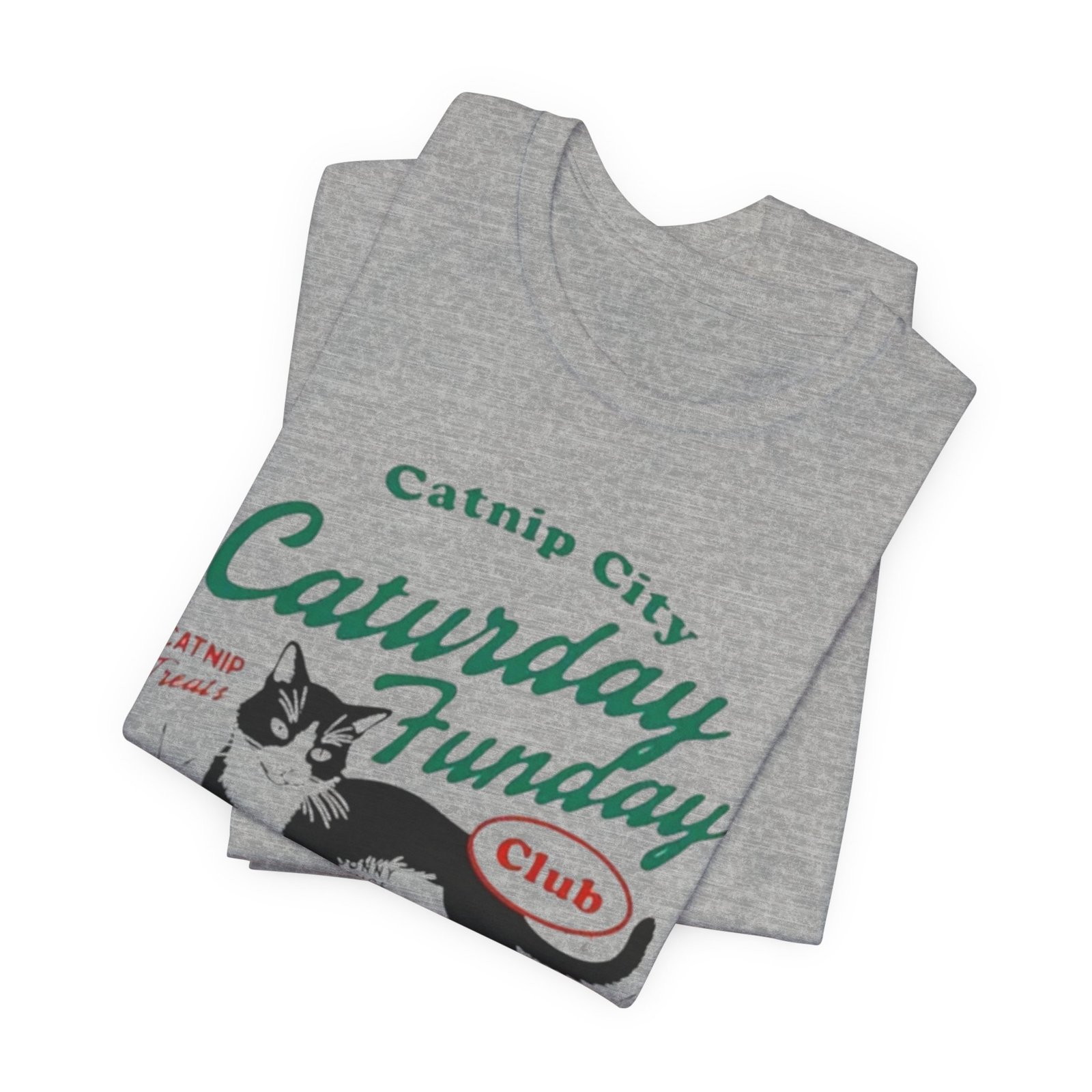 Catnip City Caturday Funday Cat T-Shirt | Vintage Cat Graphic Tee - Image 27