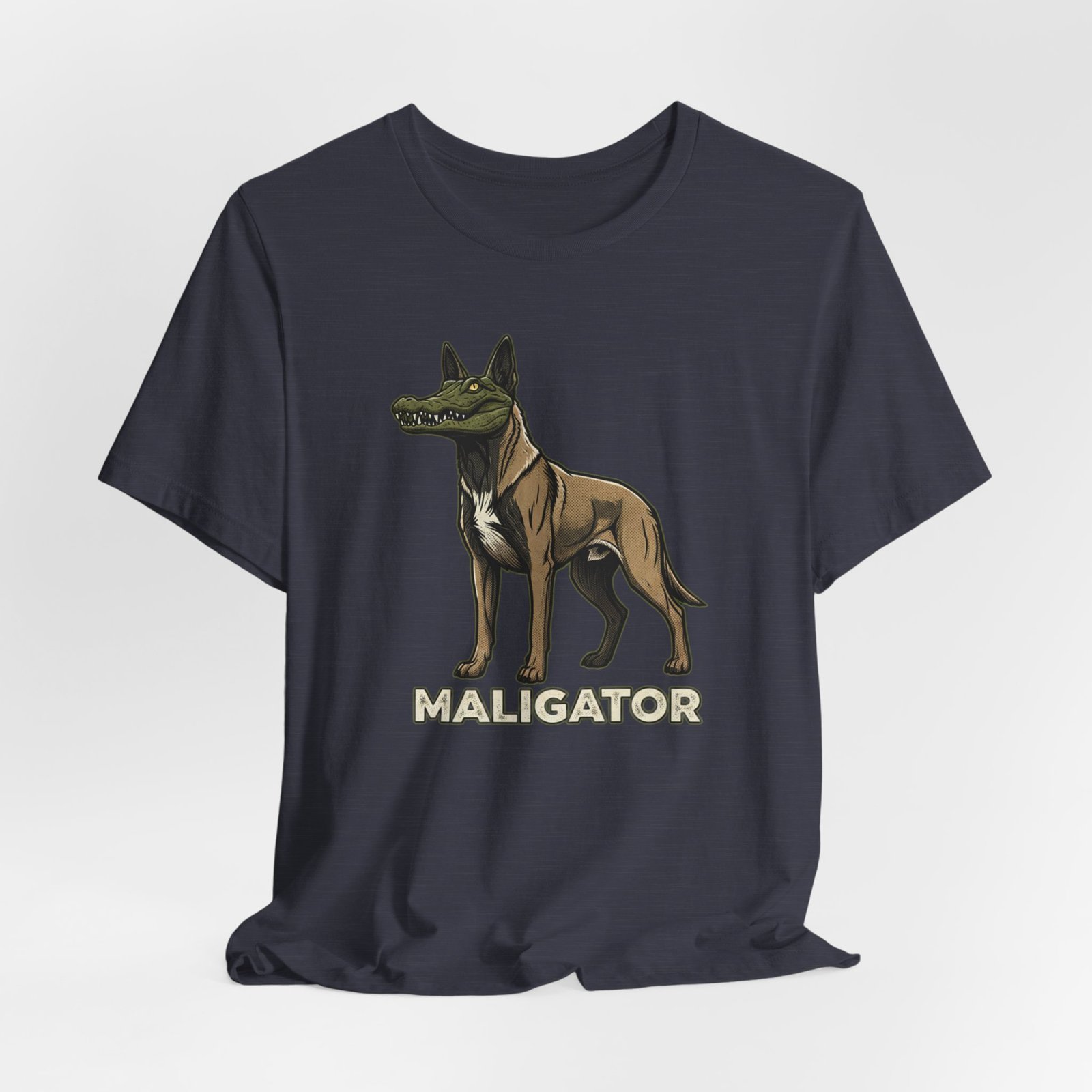 Maligator dog illustration Tee | Crocodile head canine mashup - Image 32