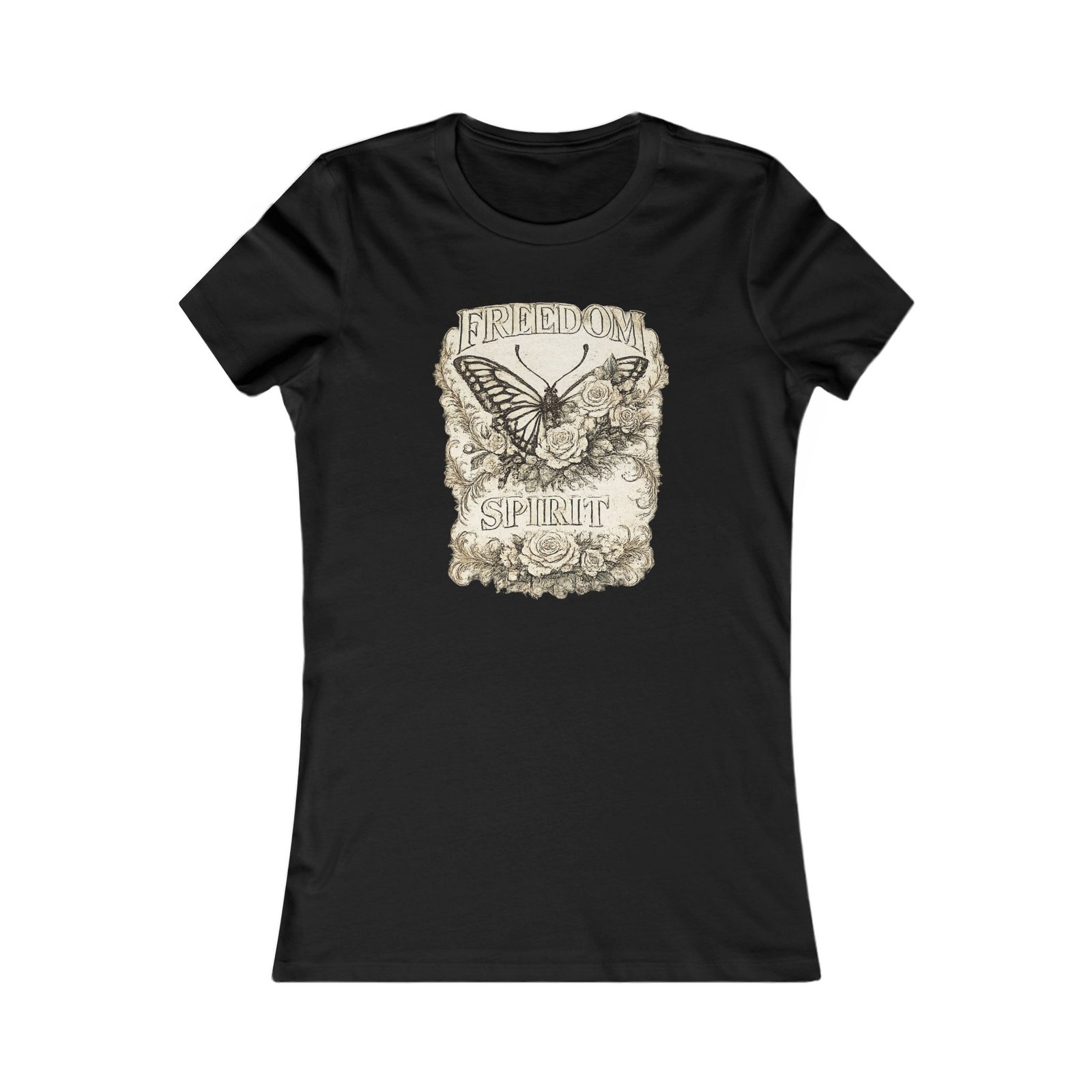 Freedom Spirit Butterfly Tee — Women's Vintage Butterfly Graphic T-Shirt - Image 3