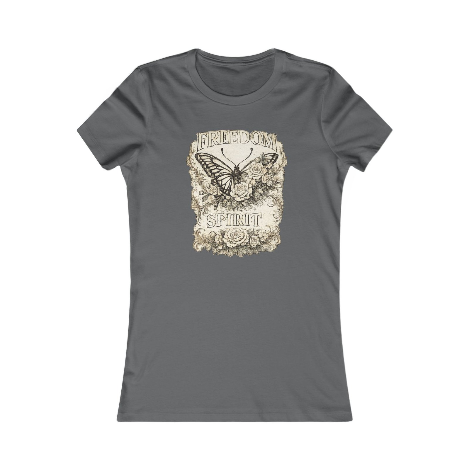 Freedom Spirit Butterfly Tee — Women's Vintage Butterfly Graphic T-Shirt