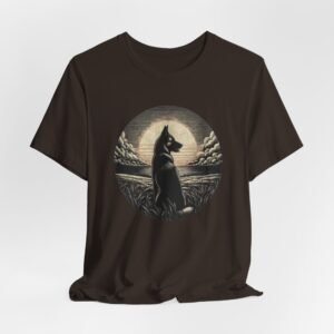 Belgian malinios silhouette sunset circle Tee | Nature, Moonlit Landscape