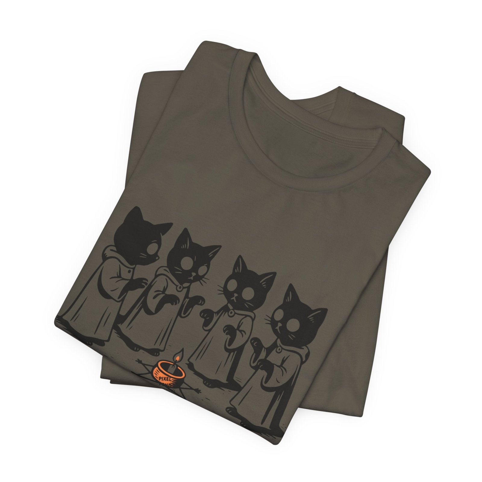 Cat Choir Lets Start a Cult Tee , Cat Ritual Graphic Shirt - Image 15
