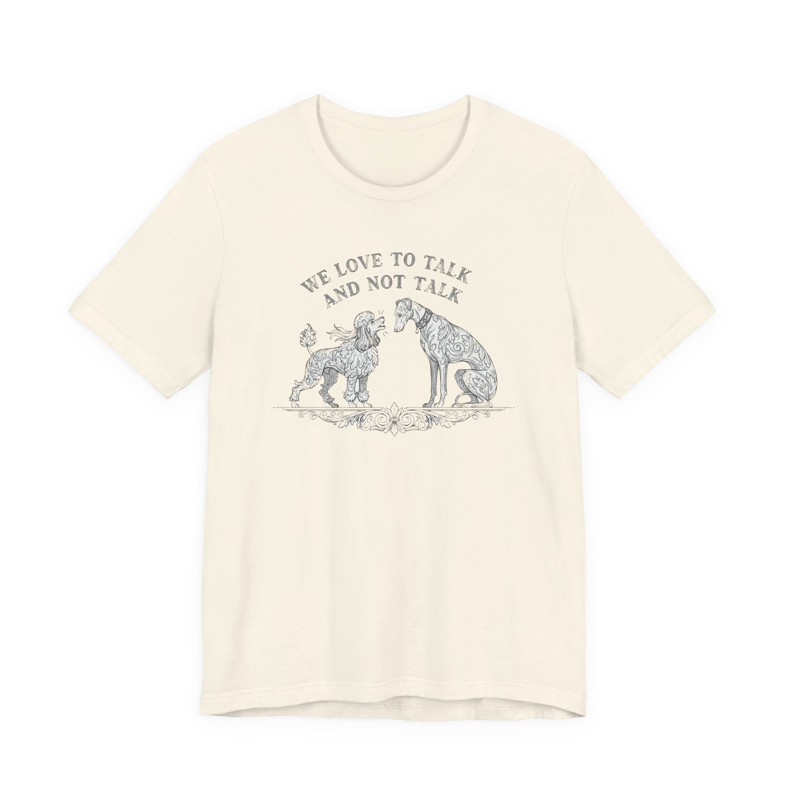 We Love to Talk and Not Talk T-Shirt | Illustrated Dogs Conversation Tee, Best in Show tee - Image 9