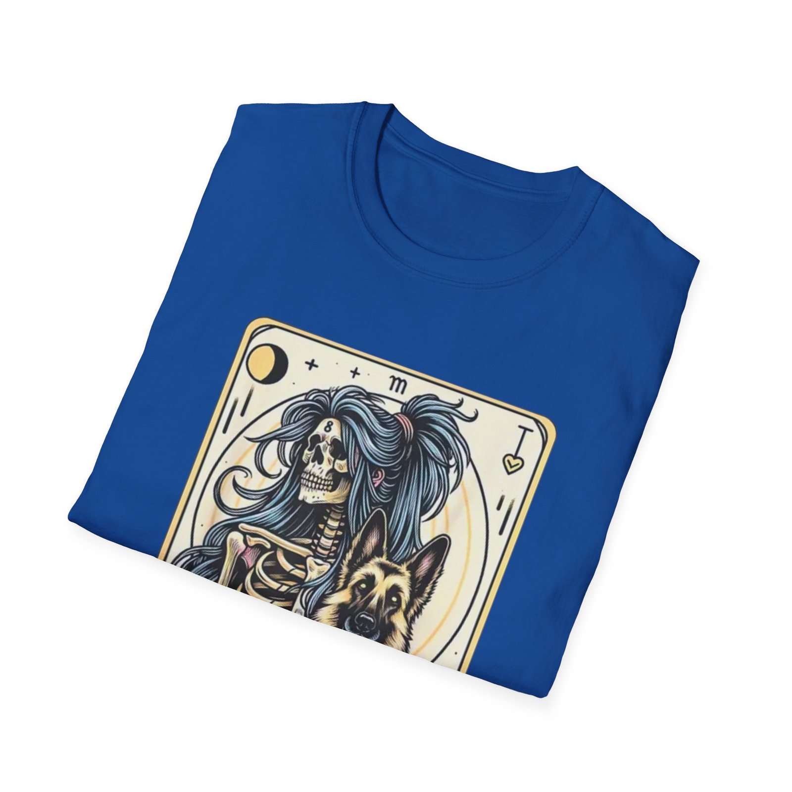 German Shepherd Tarot Skeleton T-Shirt | Funny Dog Tarot Tee - Image 20