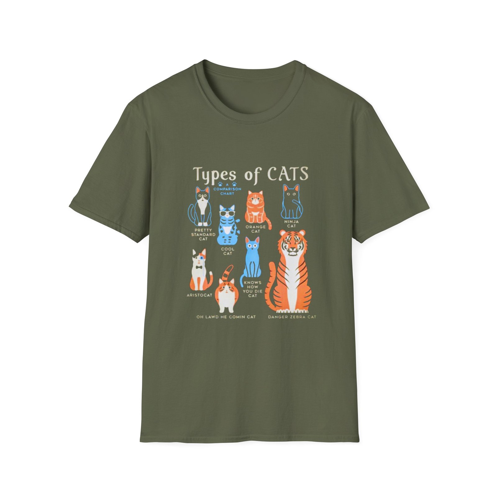 Types of Cats illustration T-Shirt | Cute cat breeds graphic tee - Image 9