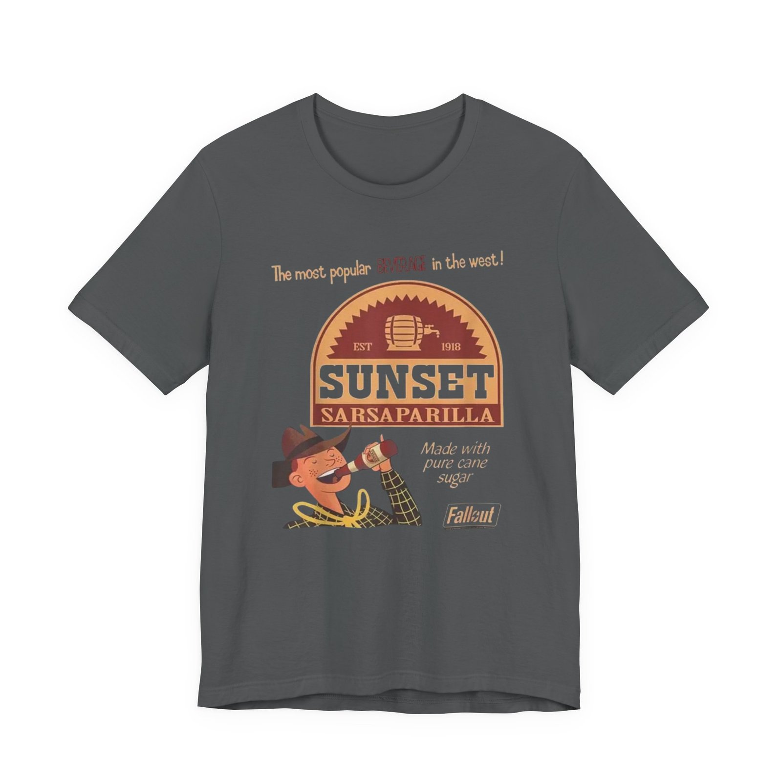 Sunset Sarsaparilla Tee — Retro Fallout Soda Logo T-shirt, Fallout Tee - Image 21