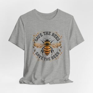 Save The Bees bee illustration T-Shirt | Pollinator Conservation Tee