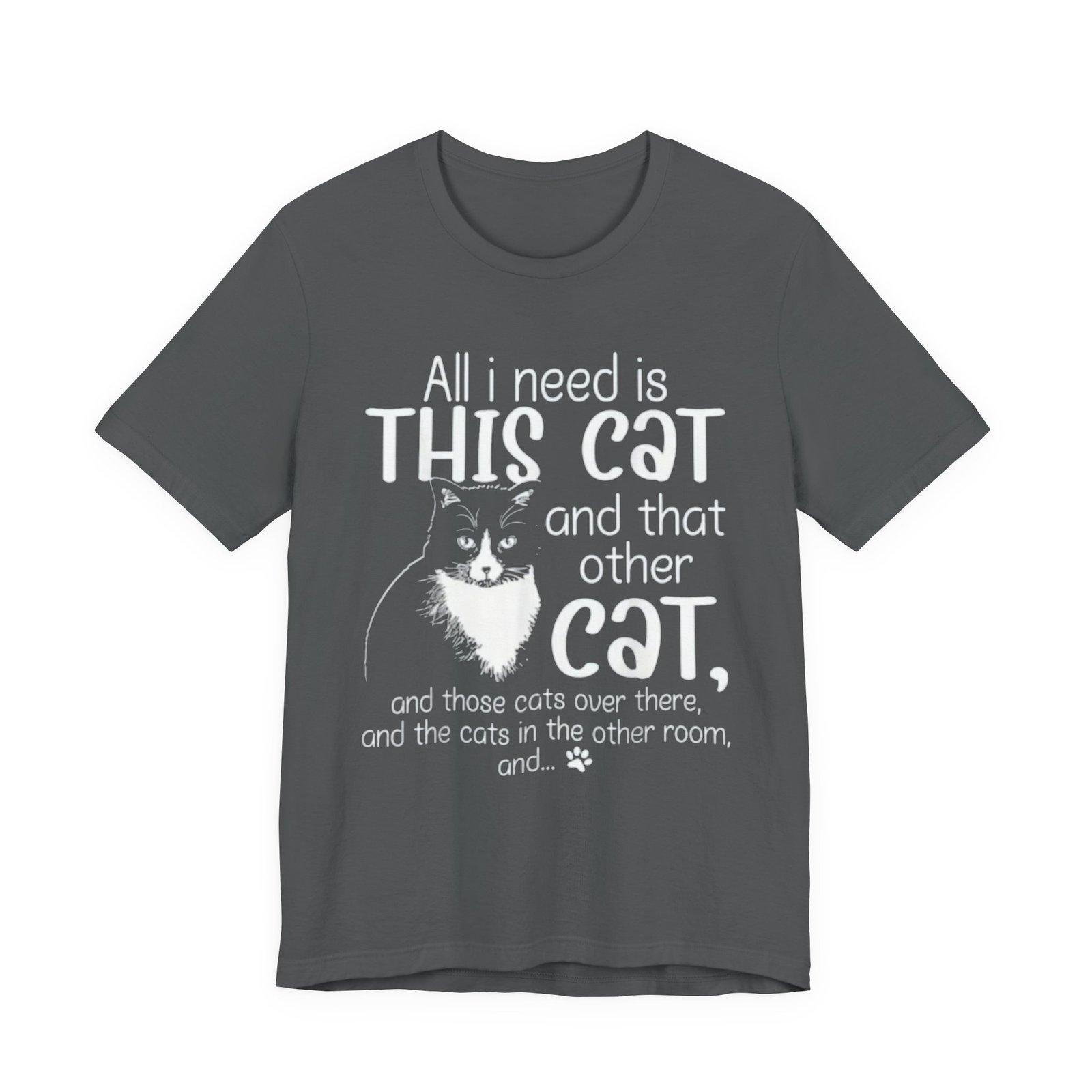 Cute Cat Illustration Tee | Cat Graphic T-Shirt - Image 17