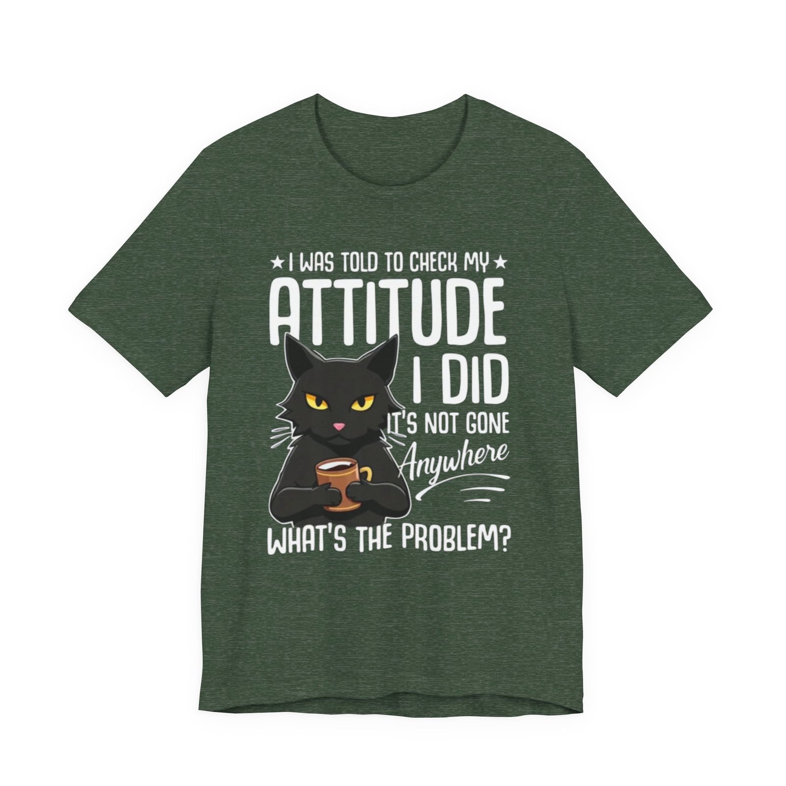 Sassy Black Cat Attitude T-Shirt | Funny Cat Tee, Graphic Kitty Quote - Image 17
