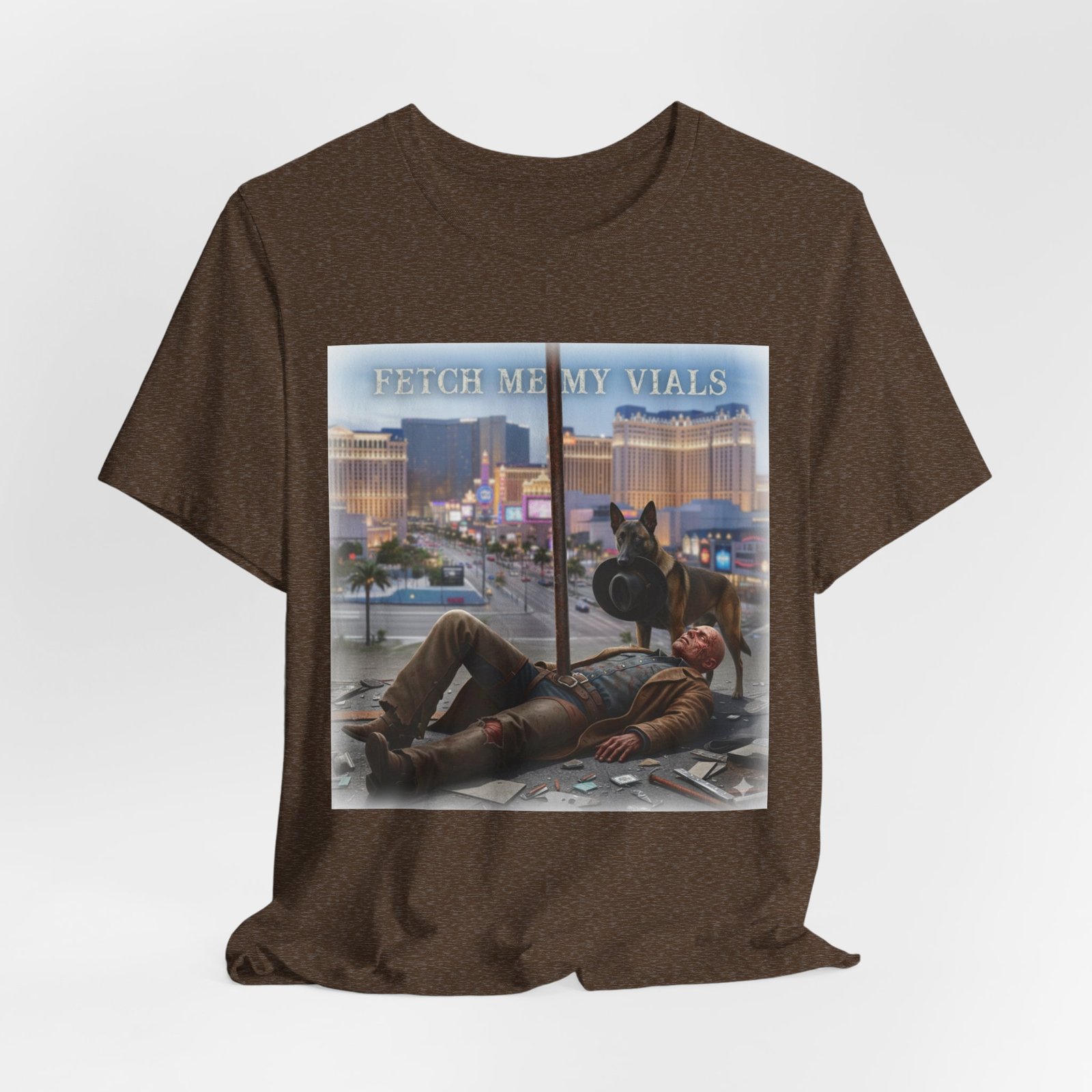 Fetch me my vials, Fallout Tee, Street Scene Graphic Tee — "Fetch Me My Vials" Retro Vegas Art Shirt - Image 19