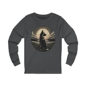 Belgian Malinios Moon Long Sleeve Tee | Nightscape Graphic