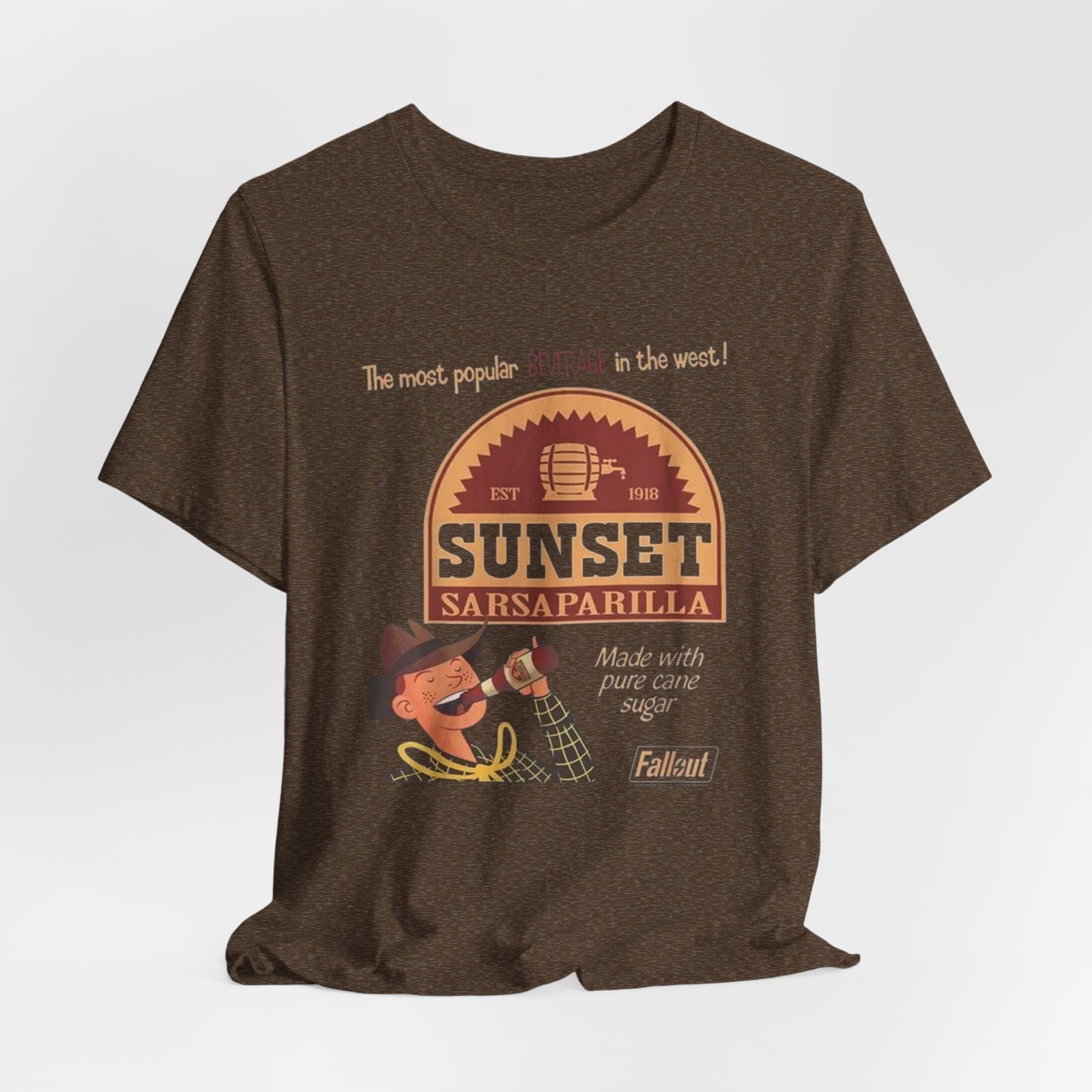 Sunset Sarsaparilla Tee — Retro Fallout Soda Logo T-shirt, Fallout Tee - Image 16