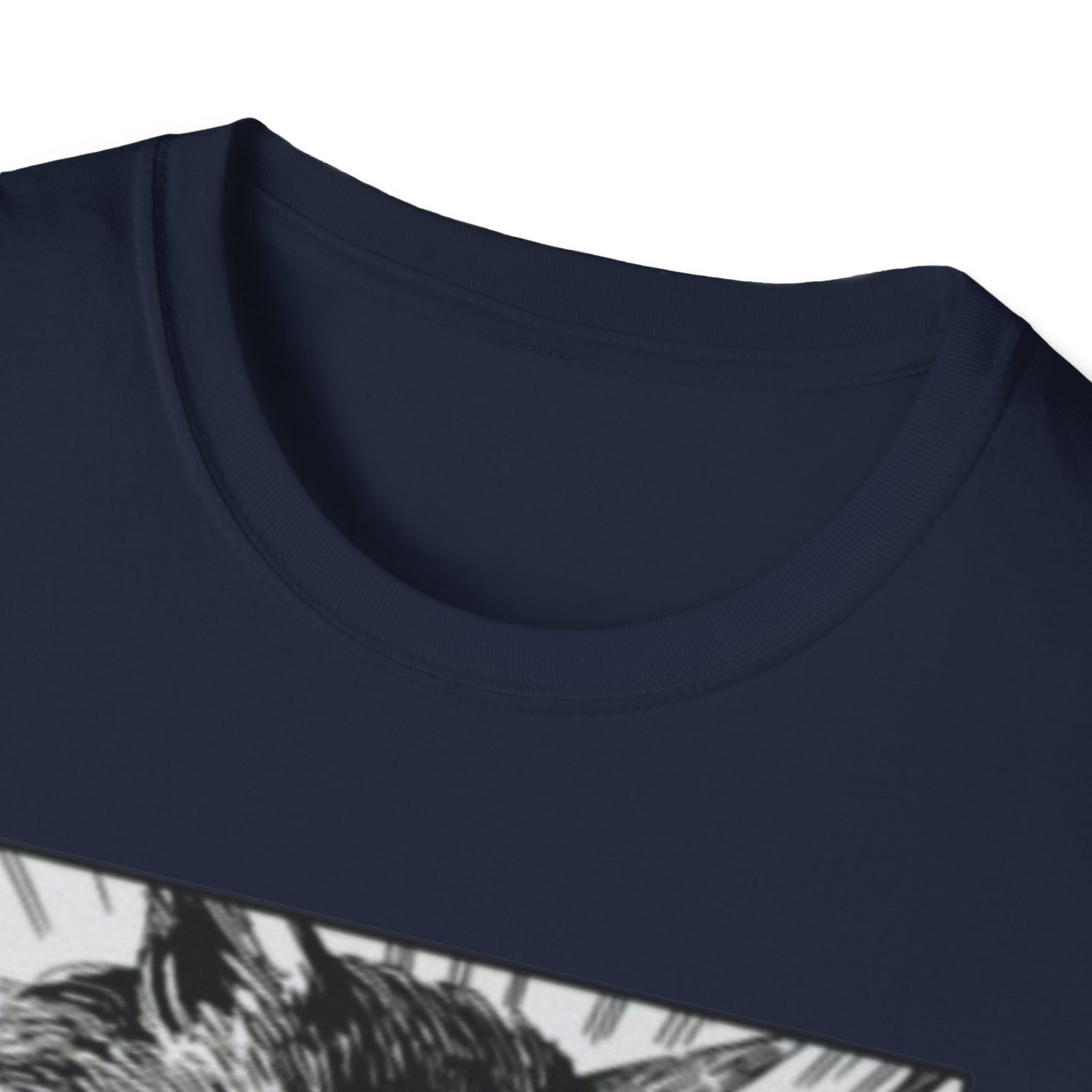 Scared Cat Manga Art T-Shirt | Black and White Illustration - Image 19