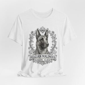 Belgian Malinois Social Club Tee, Dog Breed Shirt, Unisex Dog Lover Apparel, Pet Owner Gift, Animal T-Shirt, Casual Wear