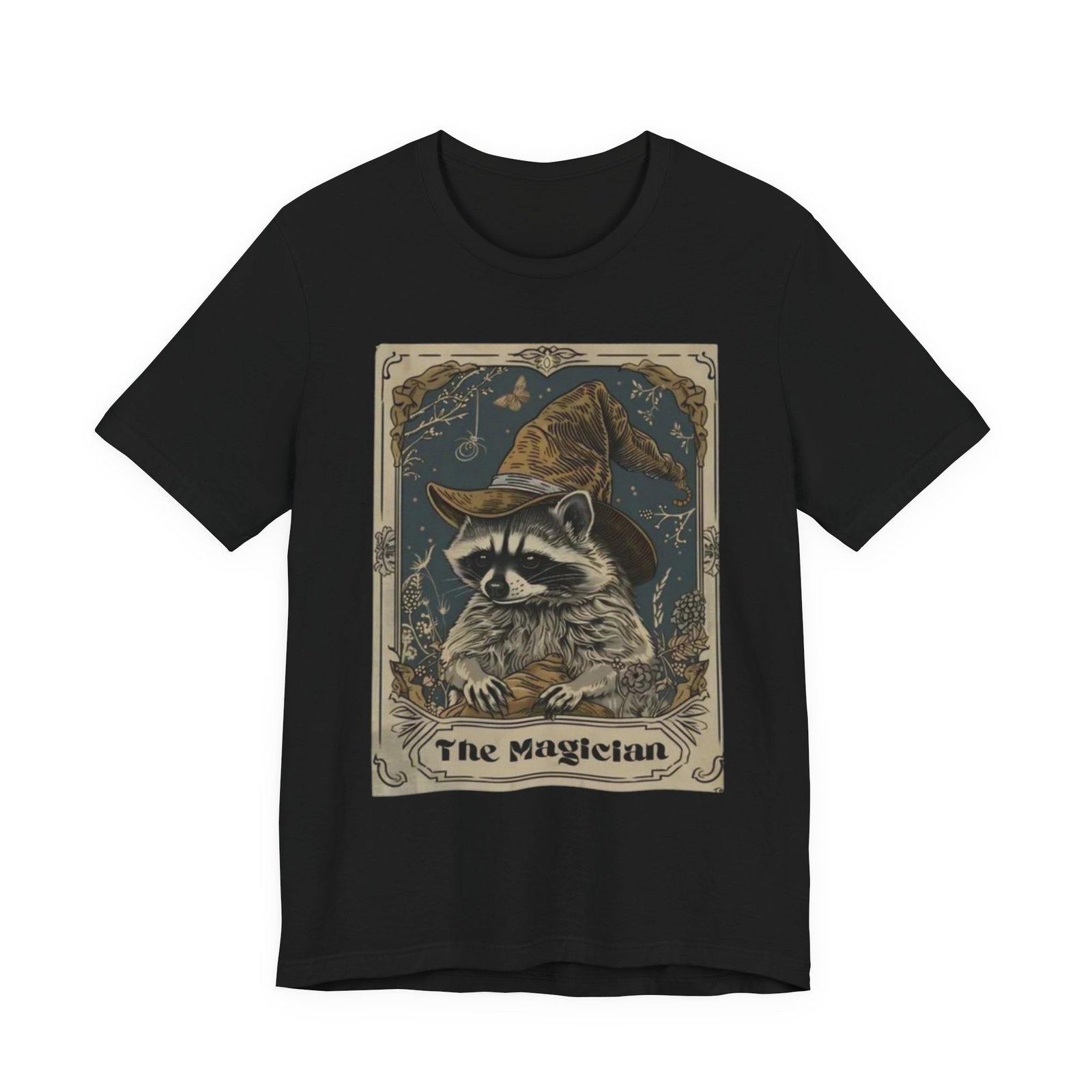 Magician Raccoon Illustration T-Shirt | Tarot Style Mystic Animal Tee - Image 2