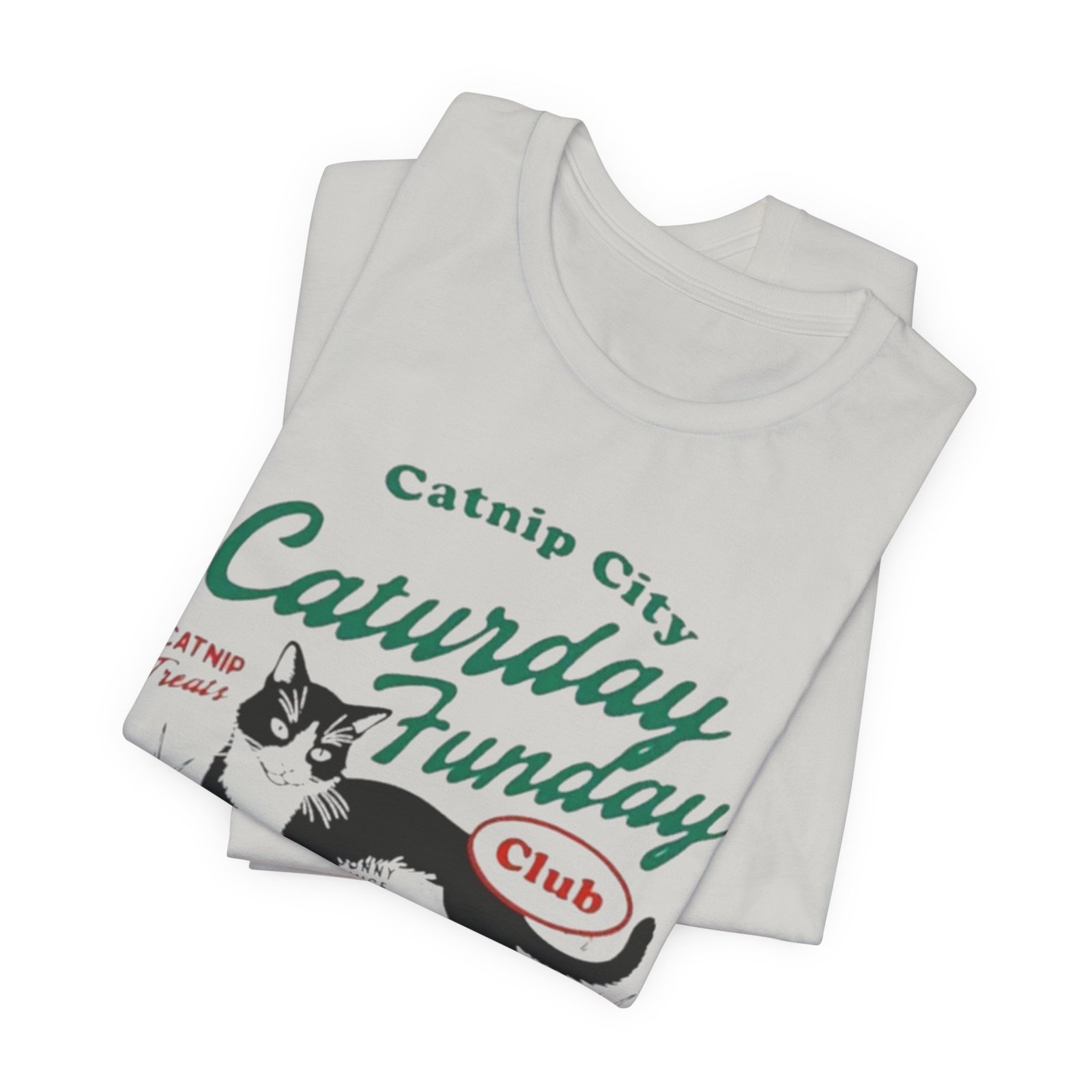 Catnip City Caturday Funday Cat T-Shirt | Vintage Cat Graphic Tee - Image 19