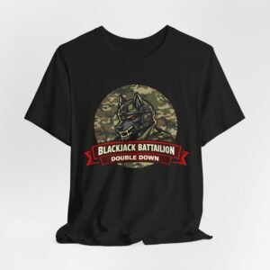 Blackjack Battalion, Jackal Head Camo Double Down T-Shirt | Military Style Graphic Tee