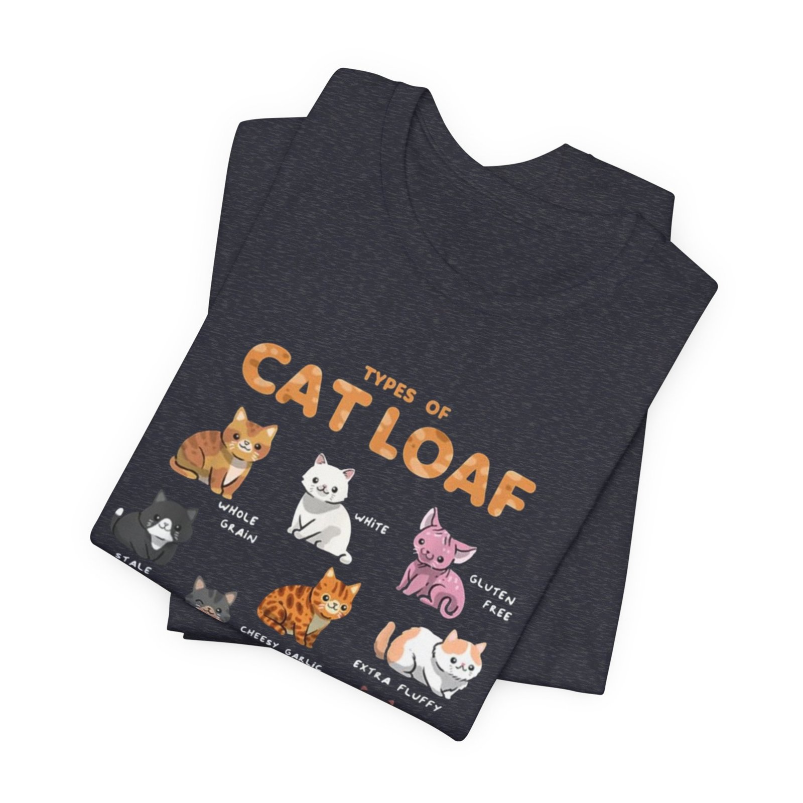 Types of Cat Loaf T-Shirt | Cute Cat Pose Illustration, Cat Lover Tee - Image 31