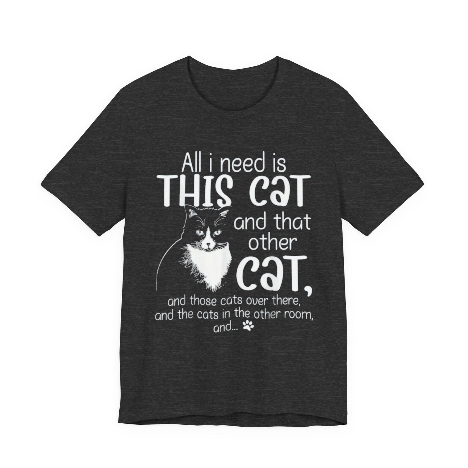 Cute Cat Illustration Tee | Cat Graphic T-Shirt - Image 21