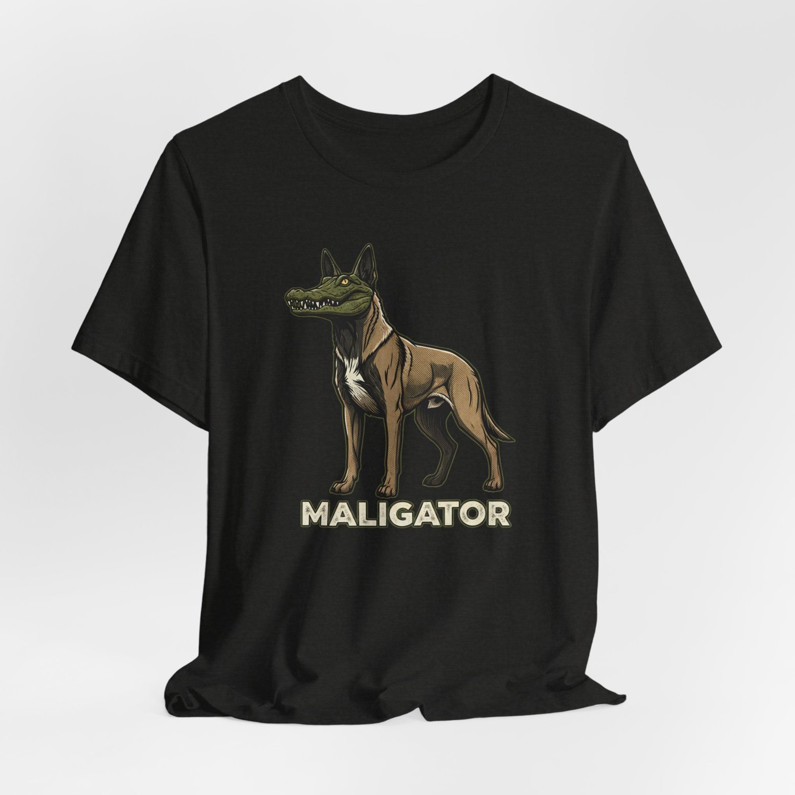 Maligator dog illustration Tee | Crocodile head canine mashup - Image 8
