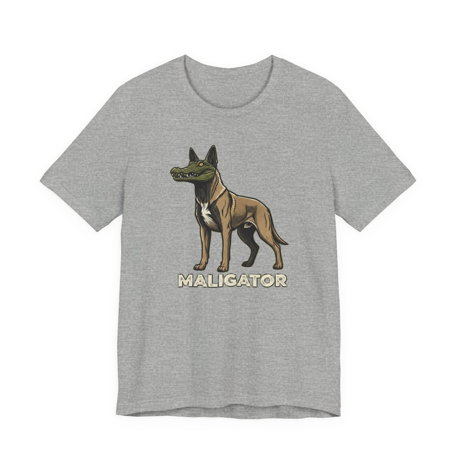 Maligator dog illustration Tee | Crocodile head canine mashup - Image 13