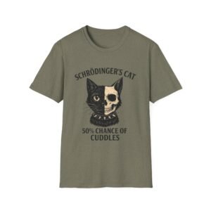 Schrödinger’s Cat T-Shirt — 50% Chance of Cuddles Graphic Tee