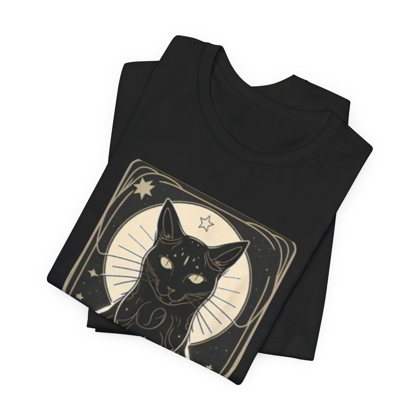 Tarot Black Cat The Star T-Shirt | Mystical Occult Illustration - Image 7