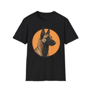 Belgian Malinois Dog Profile Image Unisex T-Shirt, Softstyle Tee, Animal Lover Gift, Dog Breed Shirt, Pet Owner Clothing