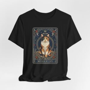 Tarot Cat Illustration Tee | Mystical Cat Tarot Card T-Shirt