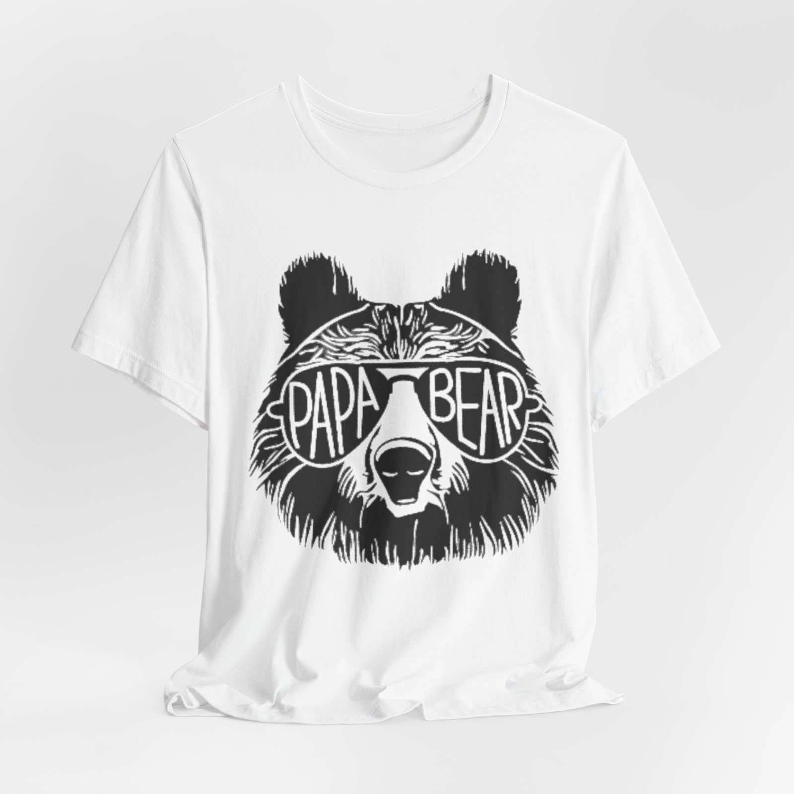 Papa Bear Graphic Tee | Bear Face Sunglasses Dad Shirt - Image 8
