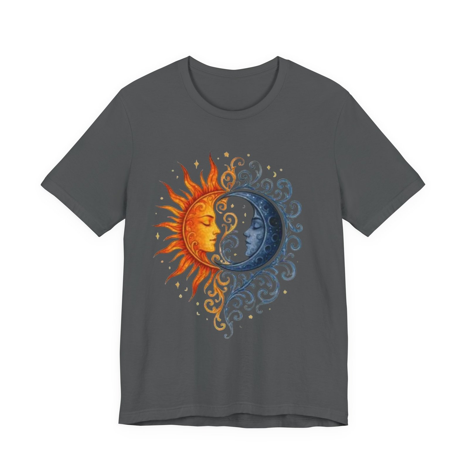 Sun and Moon Unisex Tee, Celestial Graphic T-Shirt, Astrology Shirt, Gift for Space Lovers, Boho Style Tee - Image 29