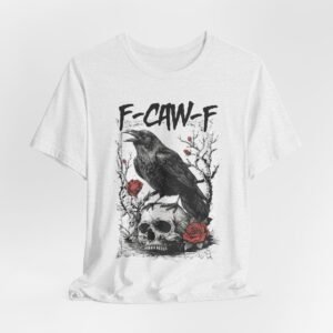 Gothic Raven Graphic Tee, Unisex T-Shirt for Halloween, Alternative Fashion, Gift for Bird Lovers, Edgy Casual Wear