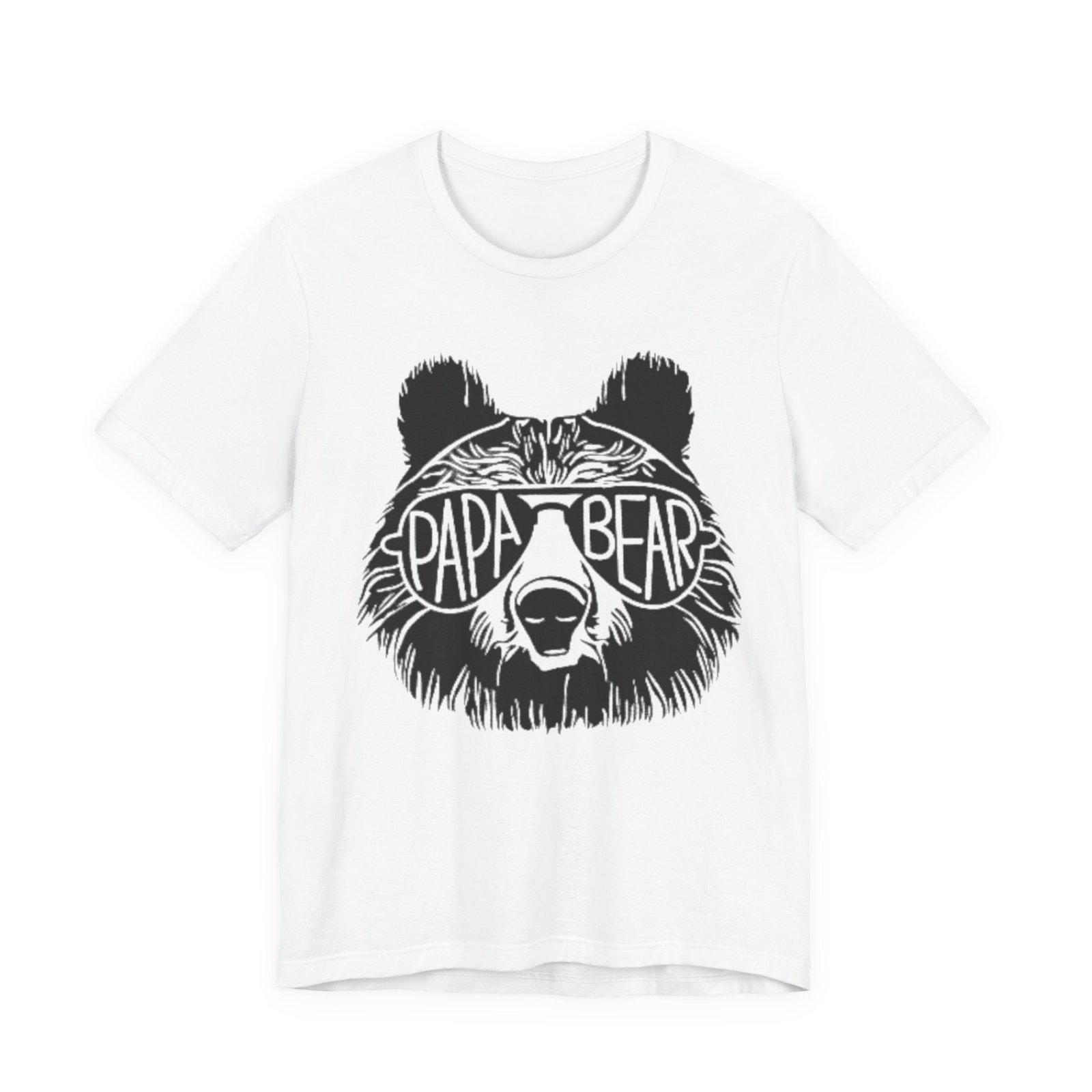 Papa Bear Graphic Tee | Bear Face Sunglasses Dad Shirt - Image 5