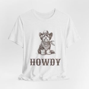 Havanese tee, Howdy Cowboy Dog Tee, Funny Animal Shirt, Unisex Graphic T-Shirt, Outfit for Dog Lovers, Gift for Special Occasions