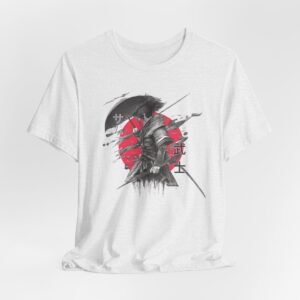 Samurai Warrior Illustration T-Shirt | Red Sun Katana Graphic Tee