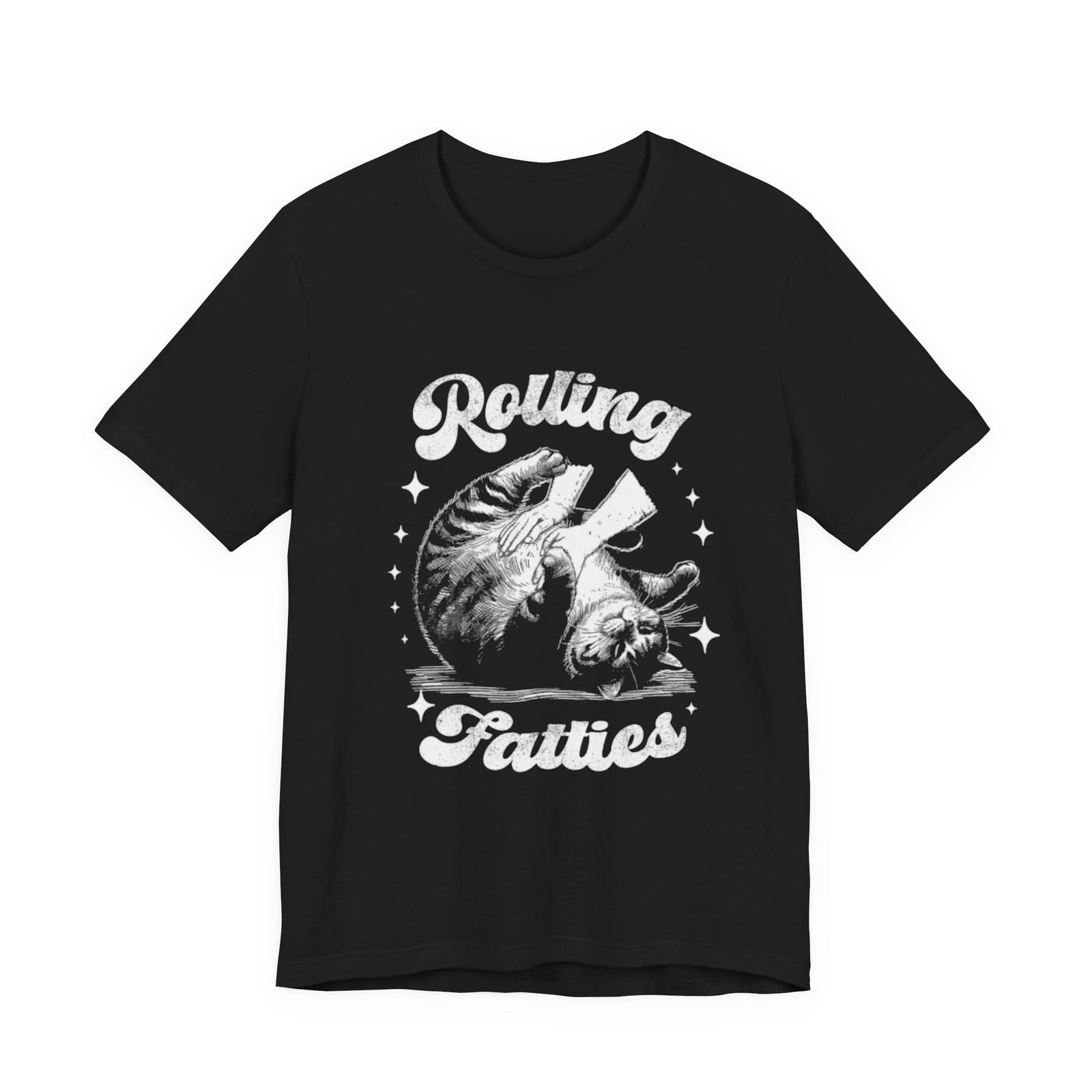 Rolling Fatties Cat Tee | Vintage Octopus Illustration, Nautical Graphic Shirt