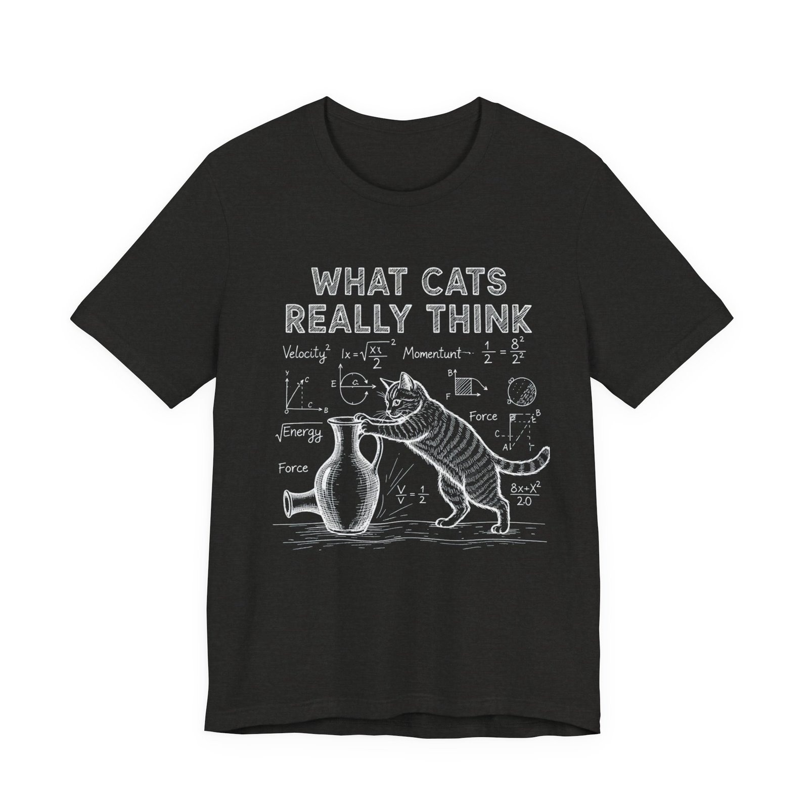 What Cats Really Think T-Shirt | Cat Science Illustration Tee - Image 5