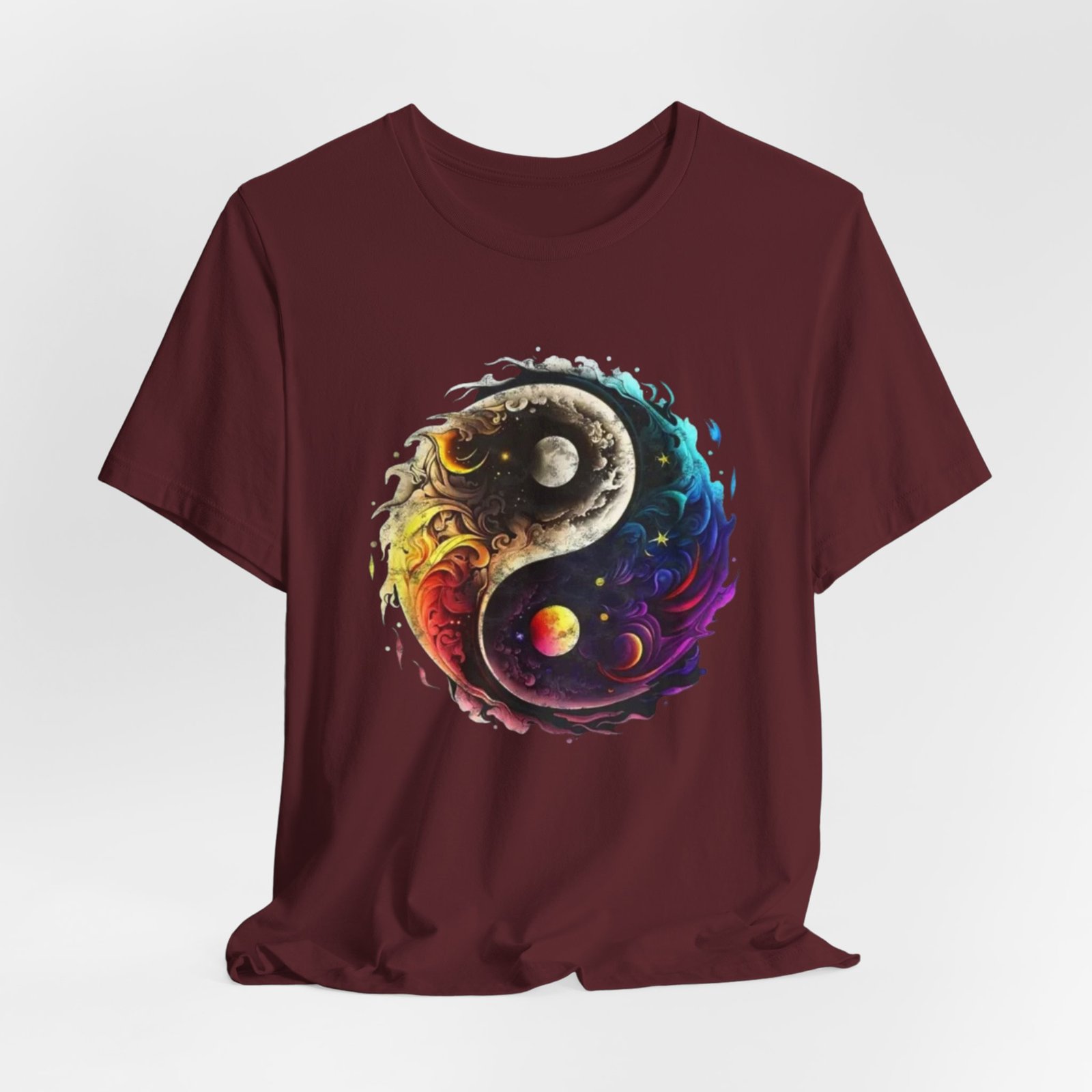 Colorful Yin Yang Unisex T-Shirt | Vibrant Graphic Tee for Spirituality, Meditation, Dance, Birthdays, Yoga - Image 24