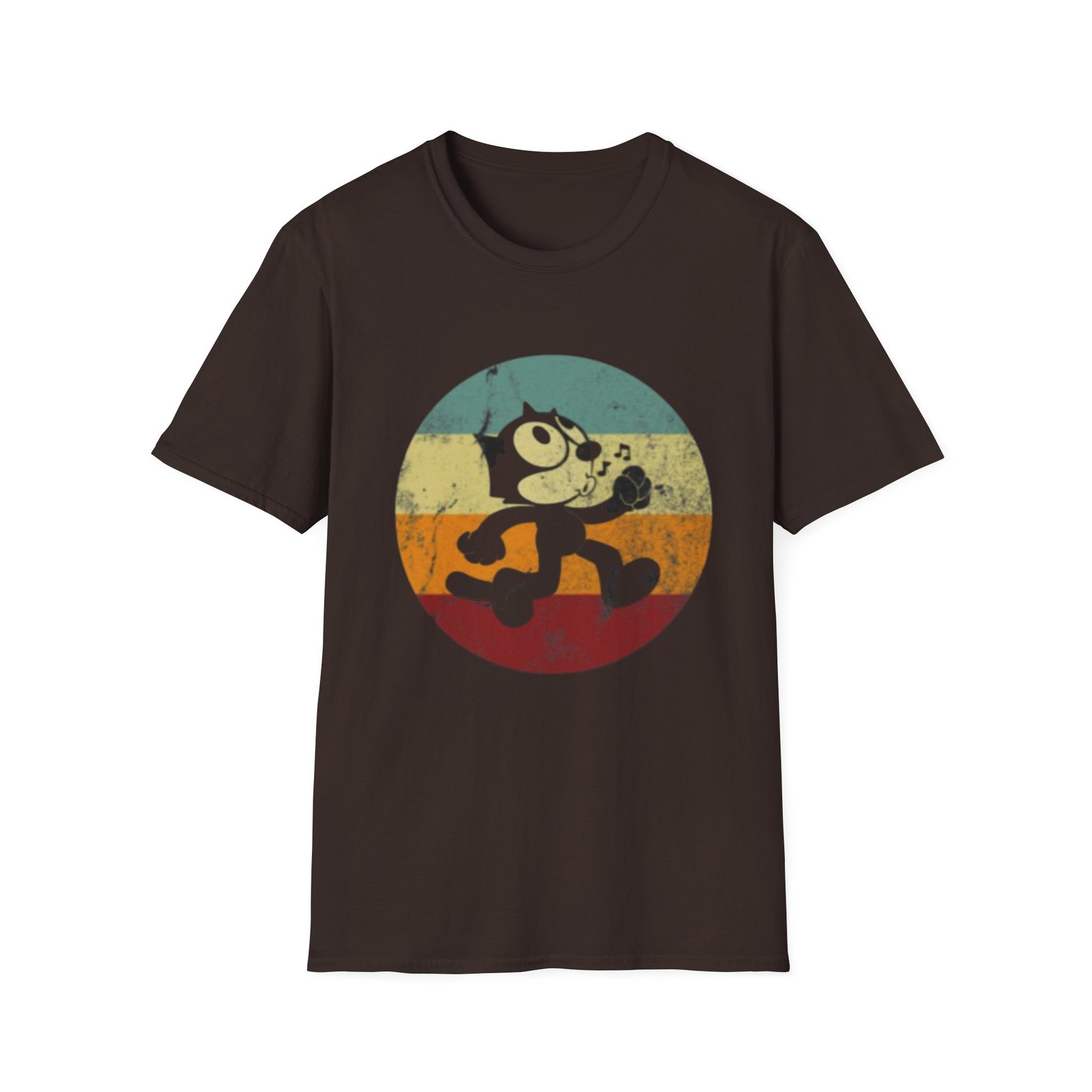 Vintage Cartoon Character T-Shirt | Retro Striped Circle Design - Image 5