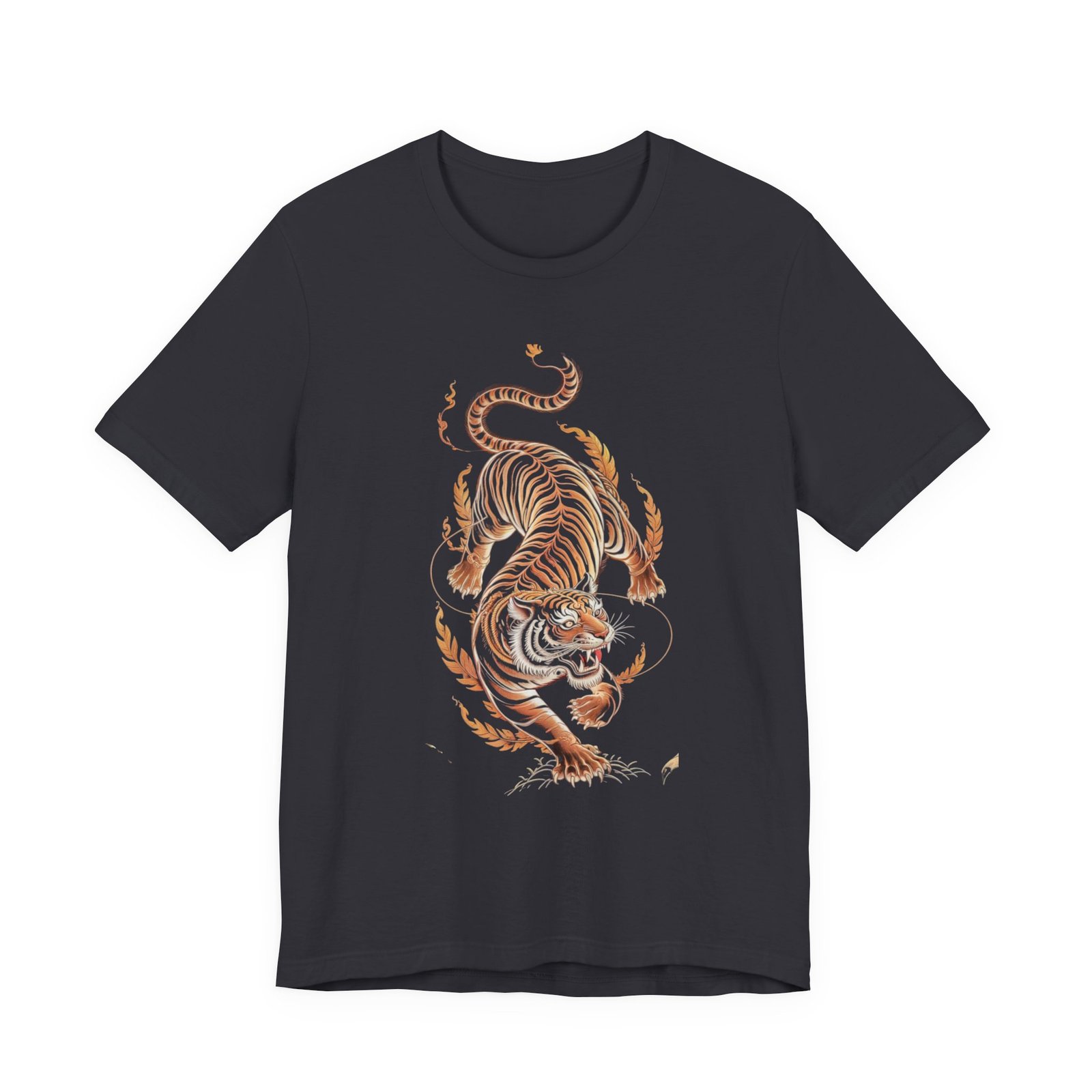 Flaming Tiger Unisex Tee - Bold Graphic, Casual Wear, Gift for Animal Lovers, Streetwear Style, Perfect for Summer - Image 5