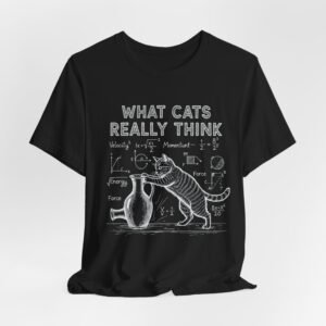 What Cats Really Think T-Shirt | Cat Science Illustration Tee