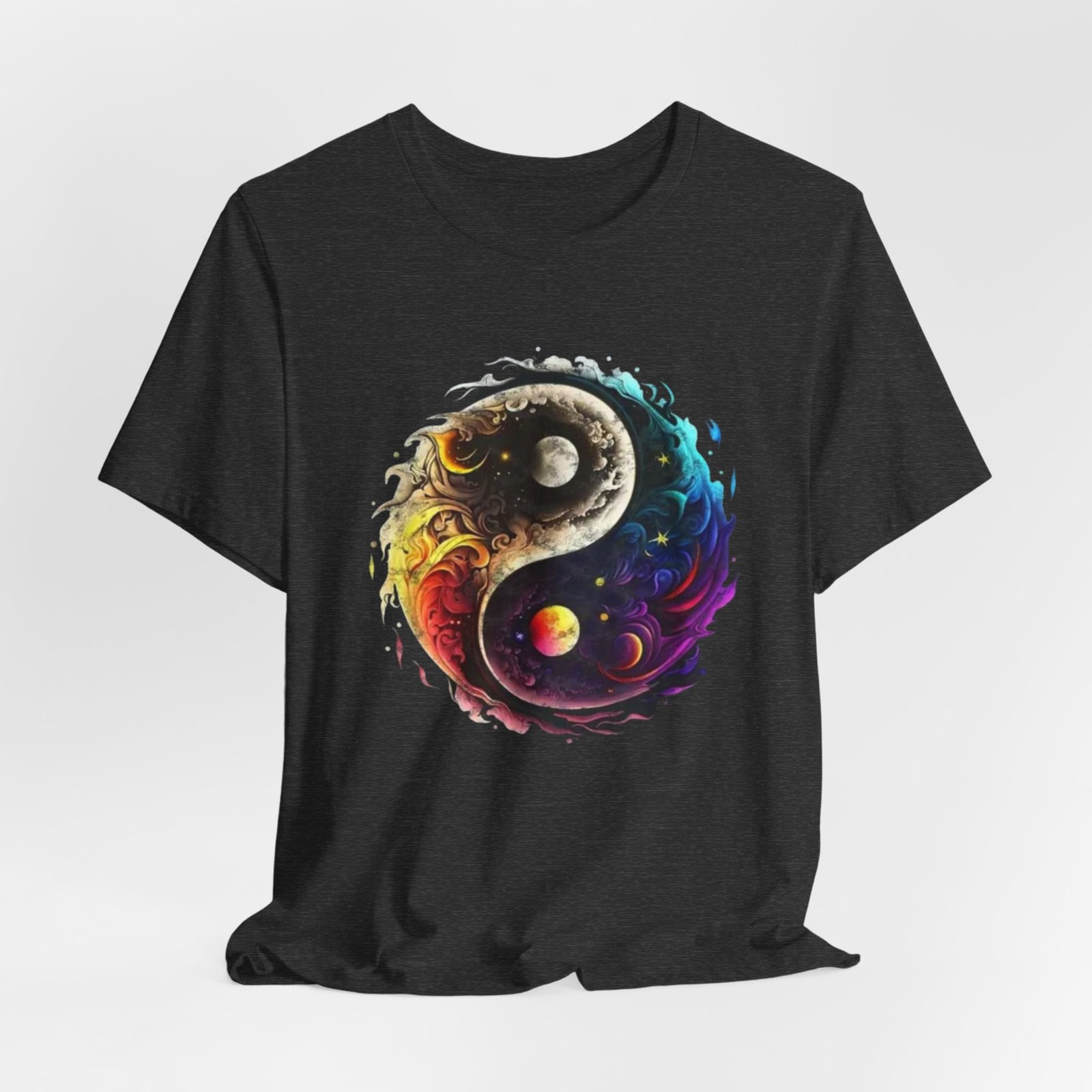 Colorful Yin Yang Unisex T-Shirt | Vibrant Graphic Tee for Spirituality, Meditation, Dance, Birthdays, Yoga - Image 20