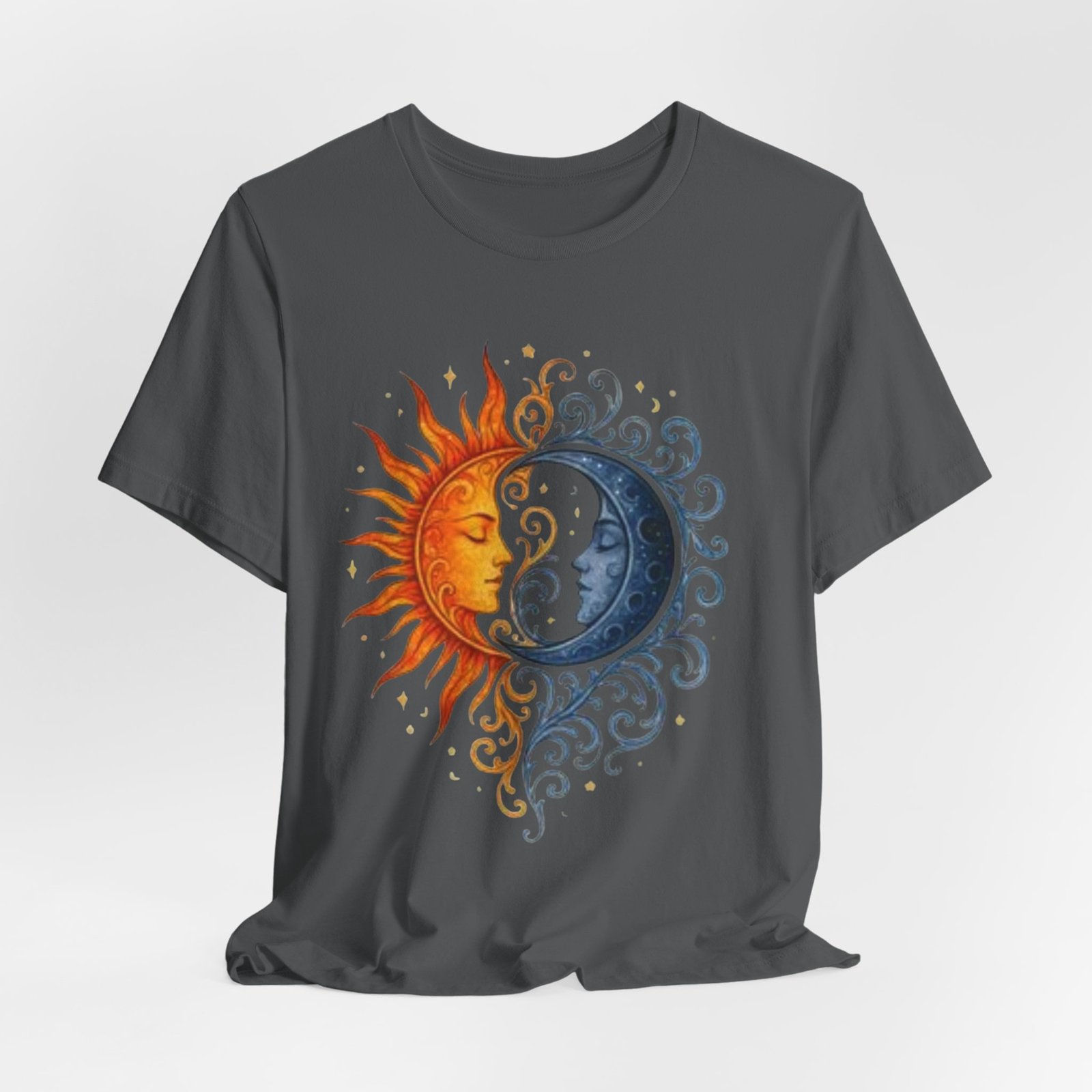 Sun and Moon Unisex Tee, Celestial Graphic T-Shirt, Astrology Shirt, Gift for Space Lovers, Boho Style Tee - Image 32